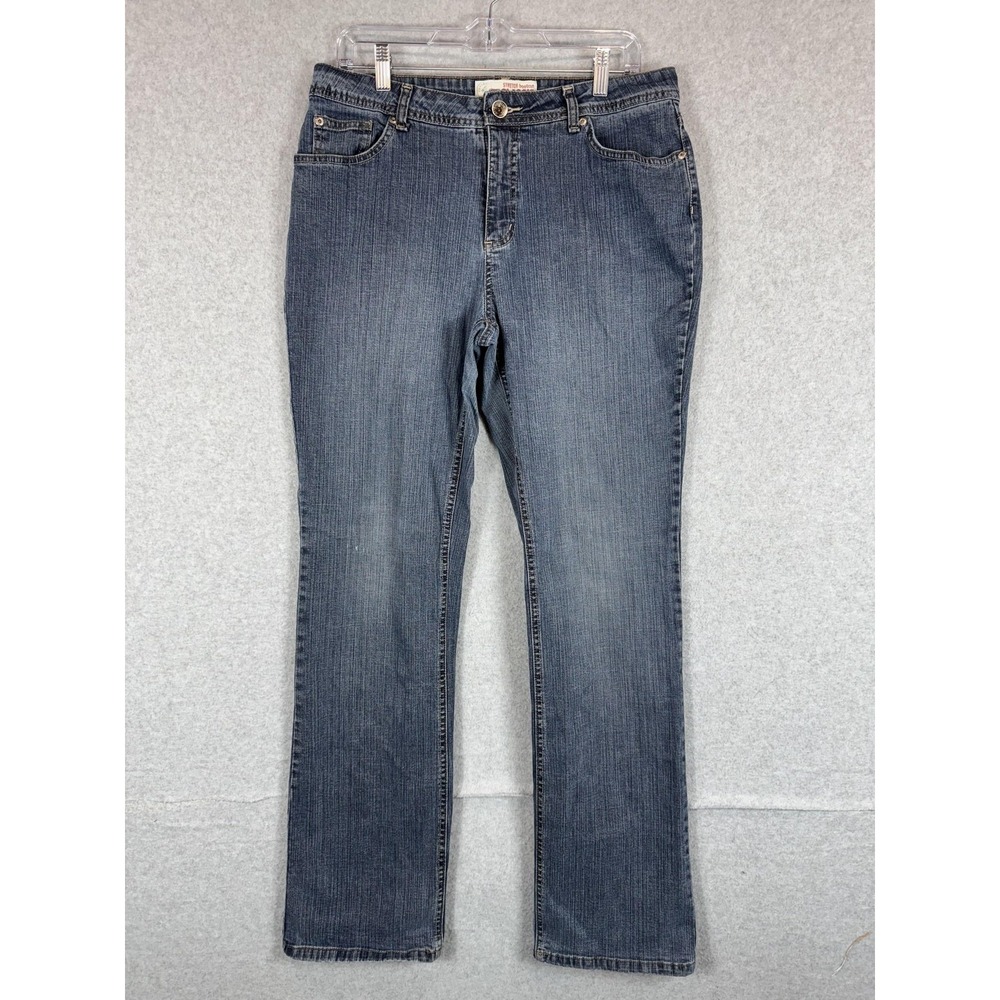 Bandolino Jeans Womens Tall 12 Bootcut Stretch Distressed Denim‎ Pants